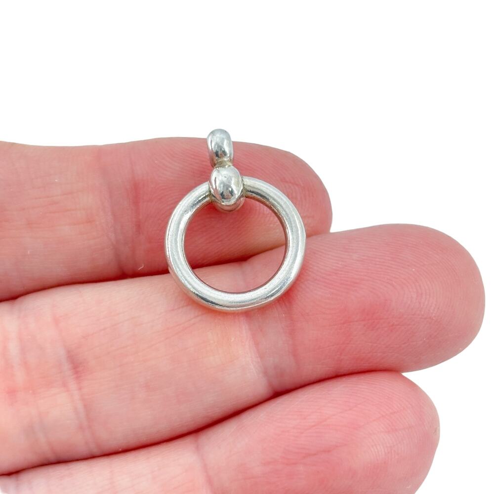 Vintage Sterling Silver 925 Circular Ring Pendant